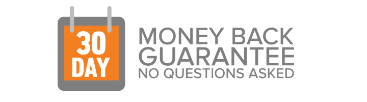 We provide 30-day of no questions moneyback guarantee